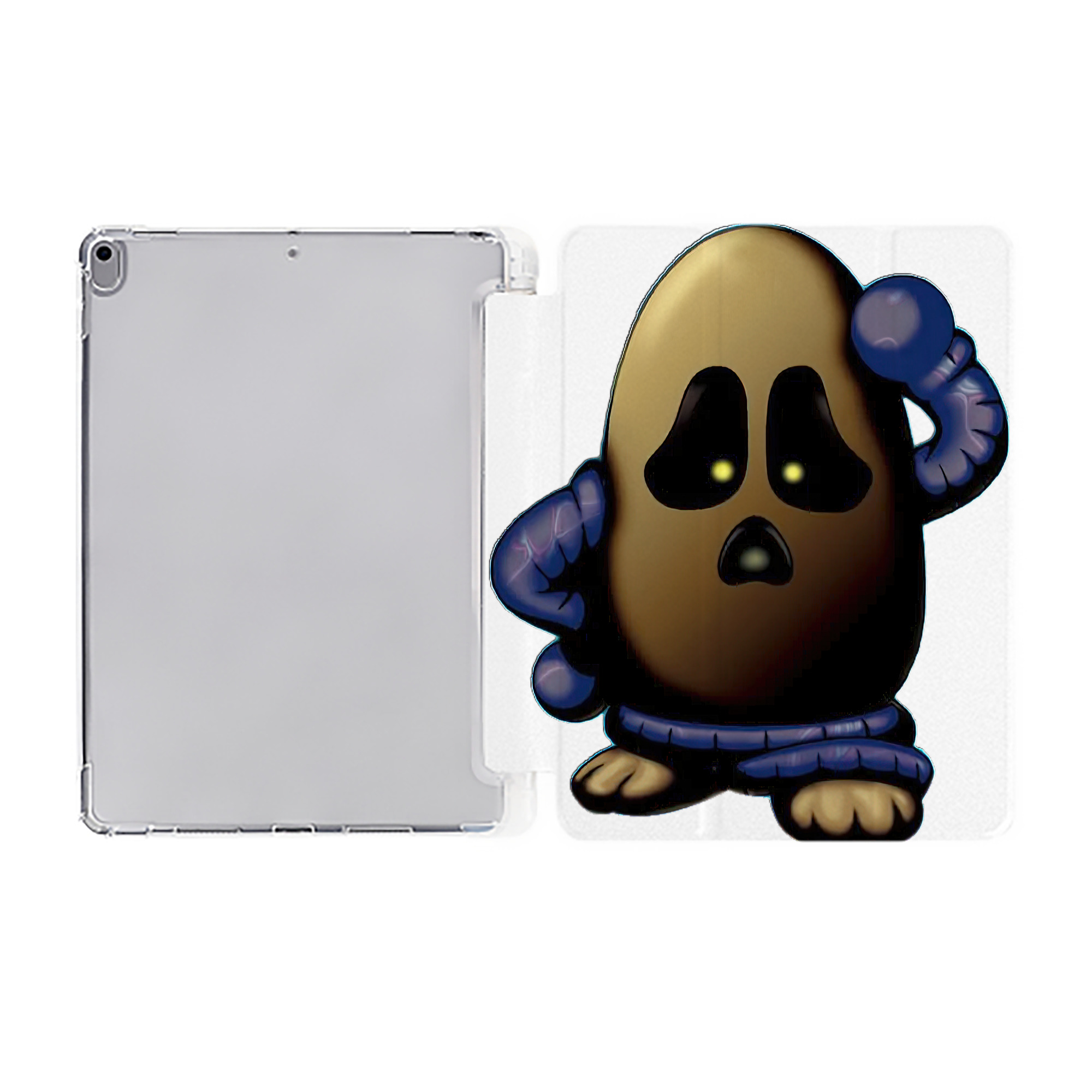 （画像用） 遊☆戯☆王 Yu-Gi-Oh! IPad ケース ペン収納付き 三つ折りスタンド PUレザー×シリコン 対応機種9.5/10.5/10.9インチ